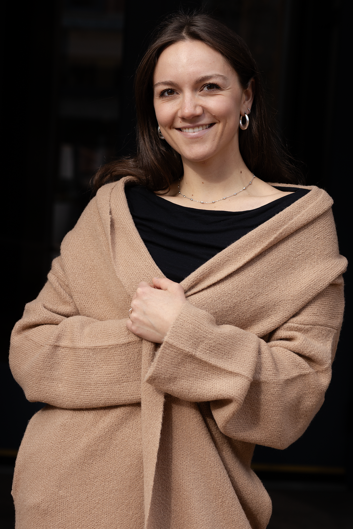 Dark Taupe Katherine Knee Length Cardigan