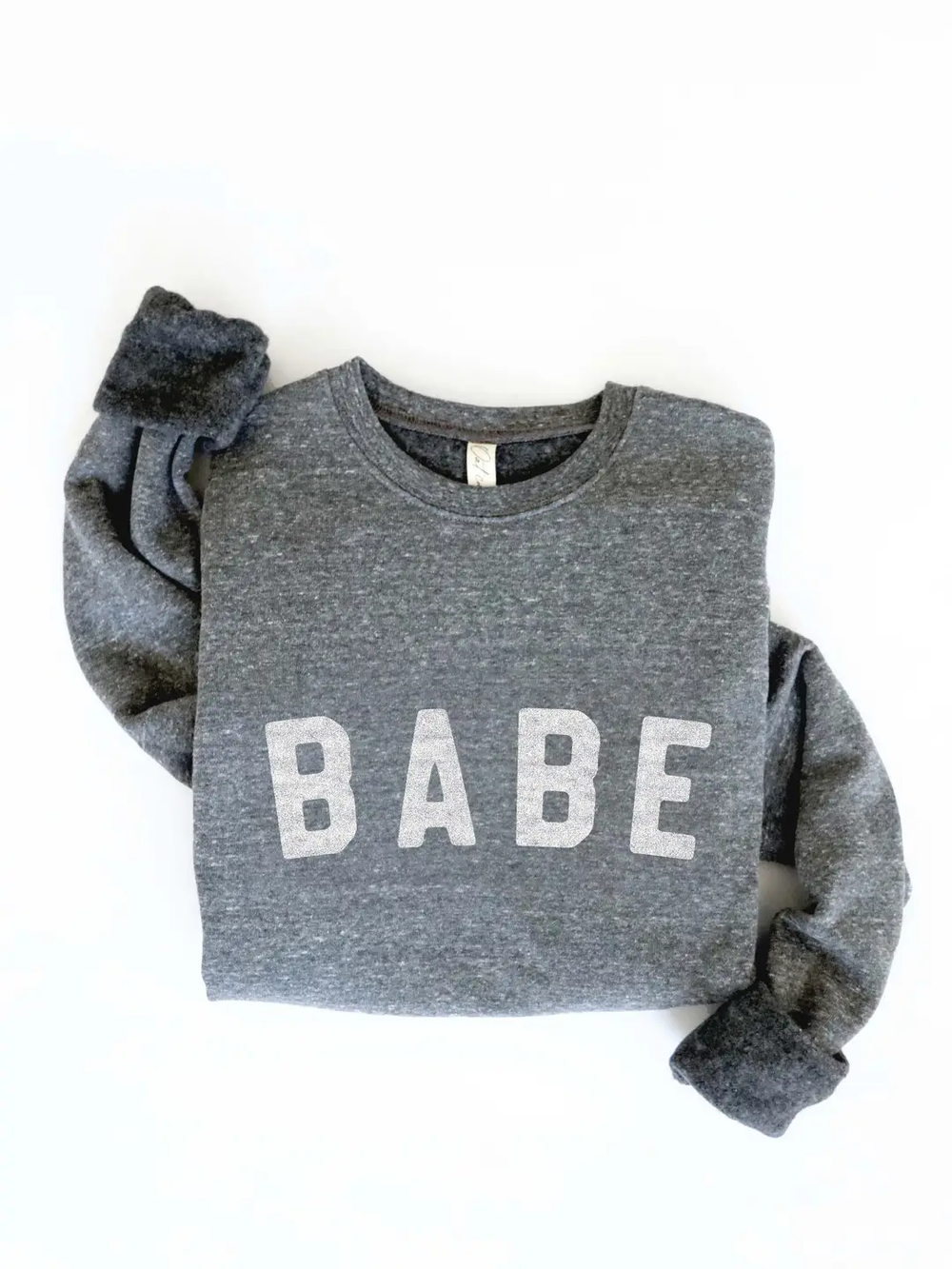 Dark Gray Babe Graphic Sweatshirt
