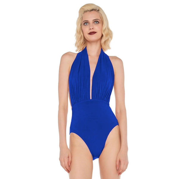 Electric Blue Halter Low Back Mio One Piece