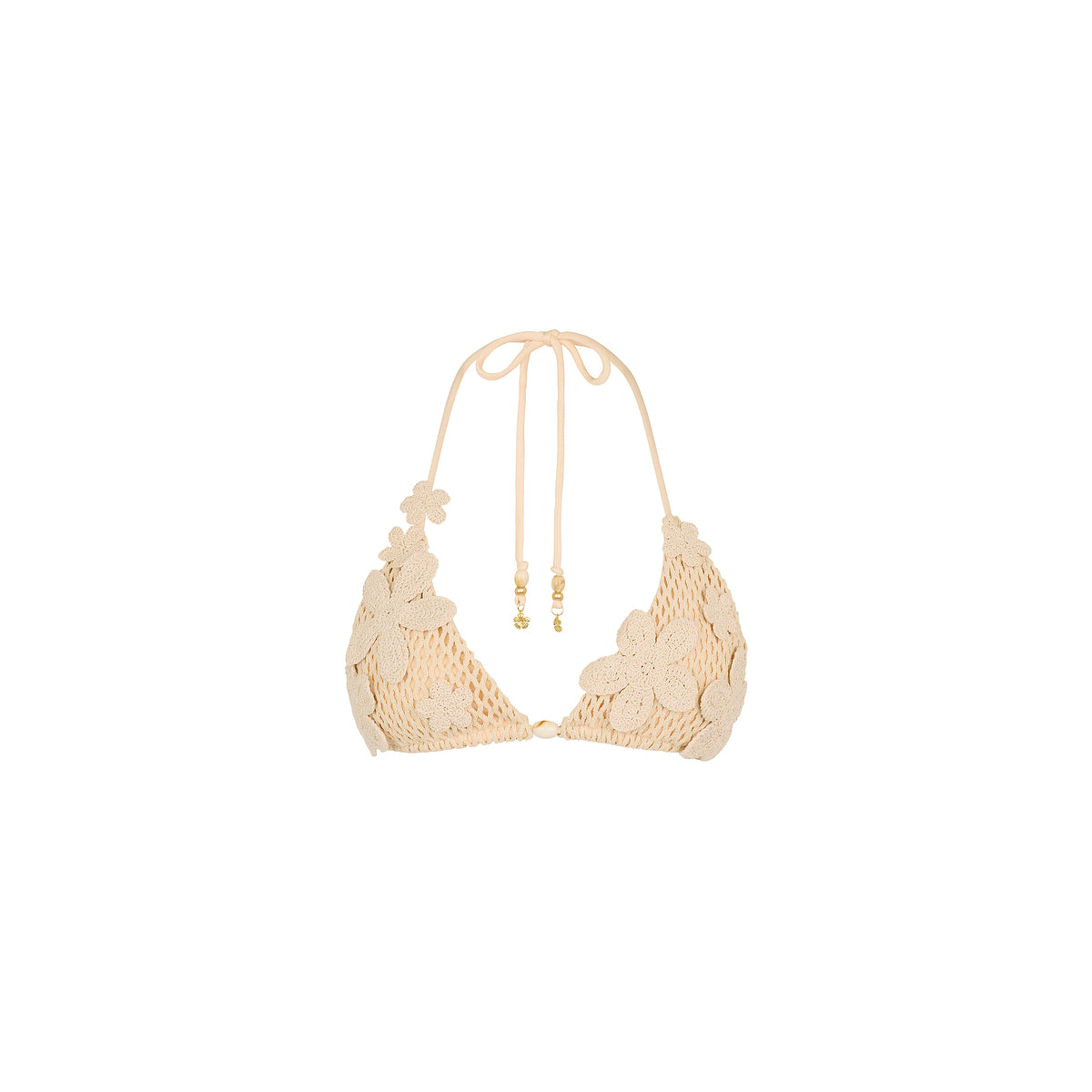 Sunset Shell Applique Crochet Halter Top