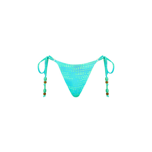 Summer Seas Tie Side Thong Bottom