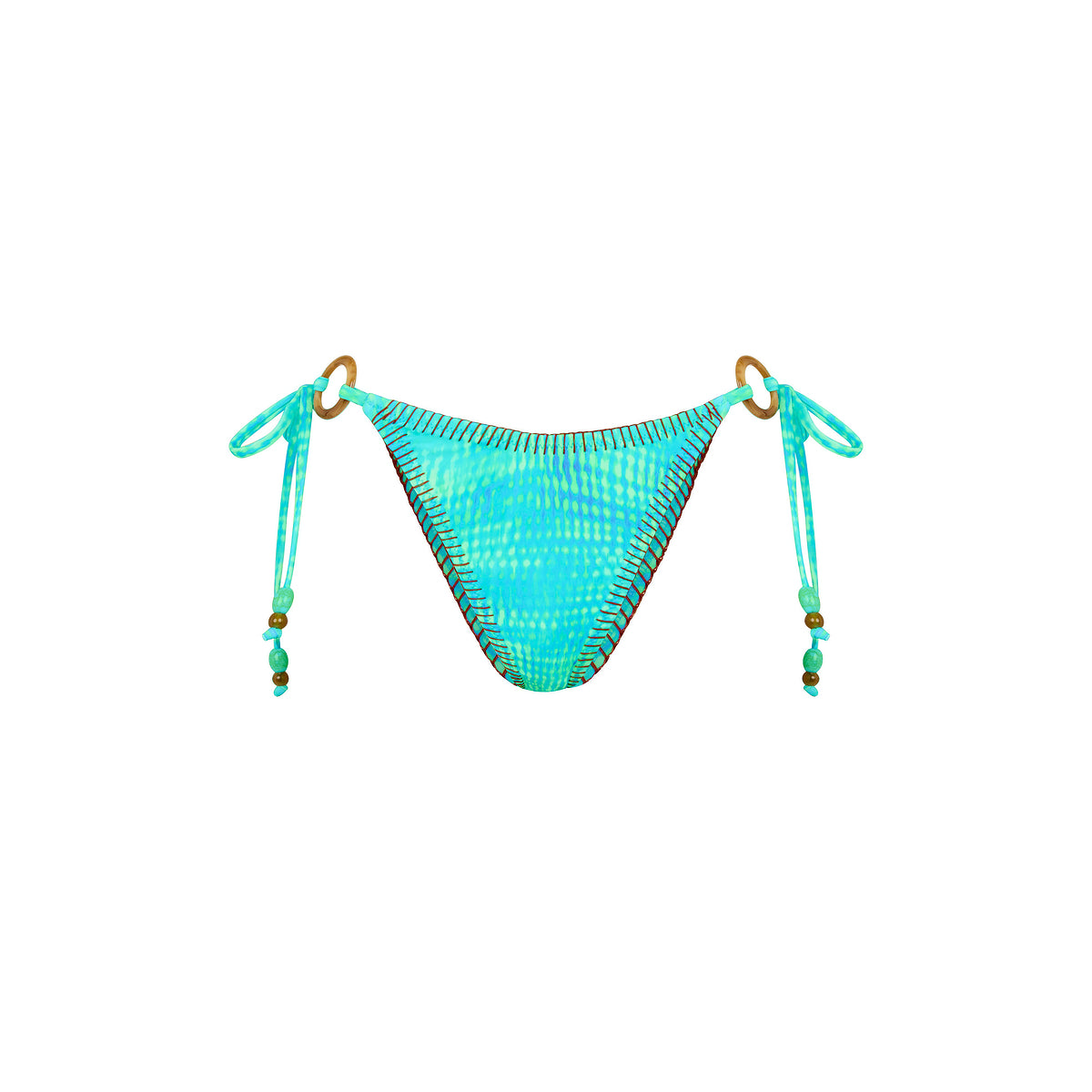 Summer Seas Lace Stitch Cheeky Ring Tie Side Bottom