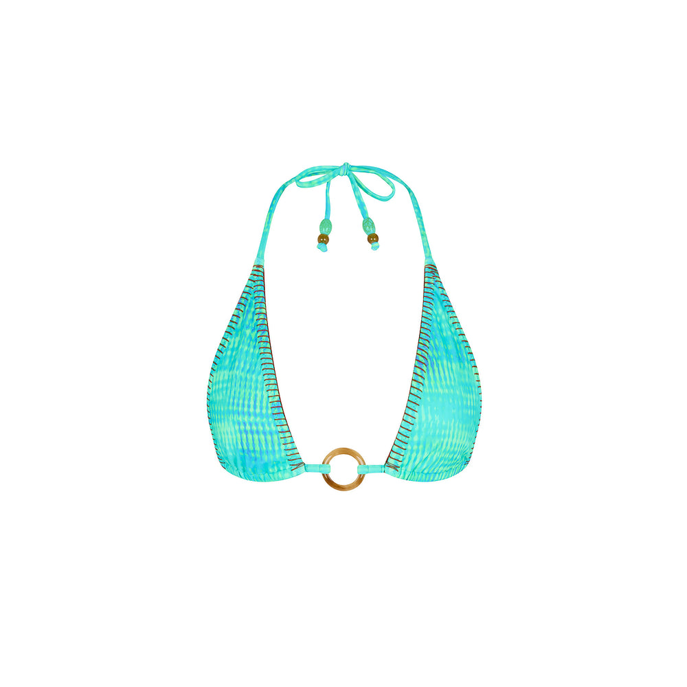 Summer Seas Lace Stitch Ring Halter Top