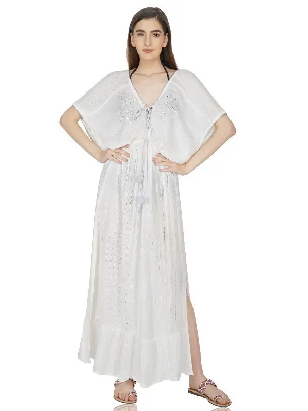 Ivory and Silver Maxi Dress