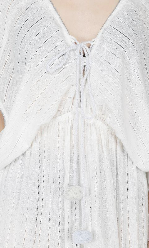 Ivory and Silver Maxi Dress