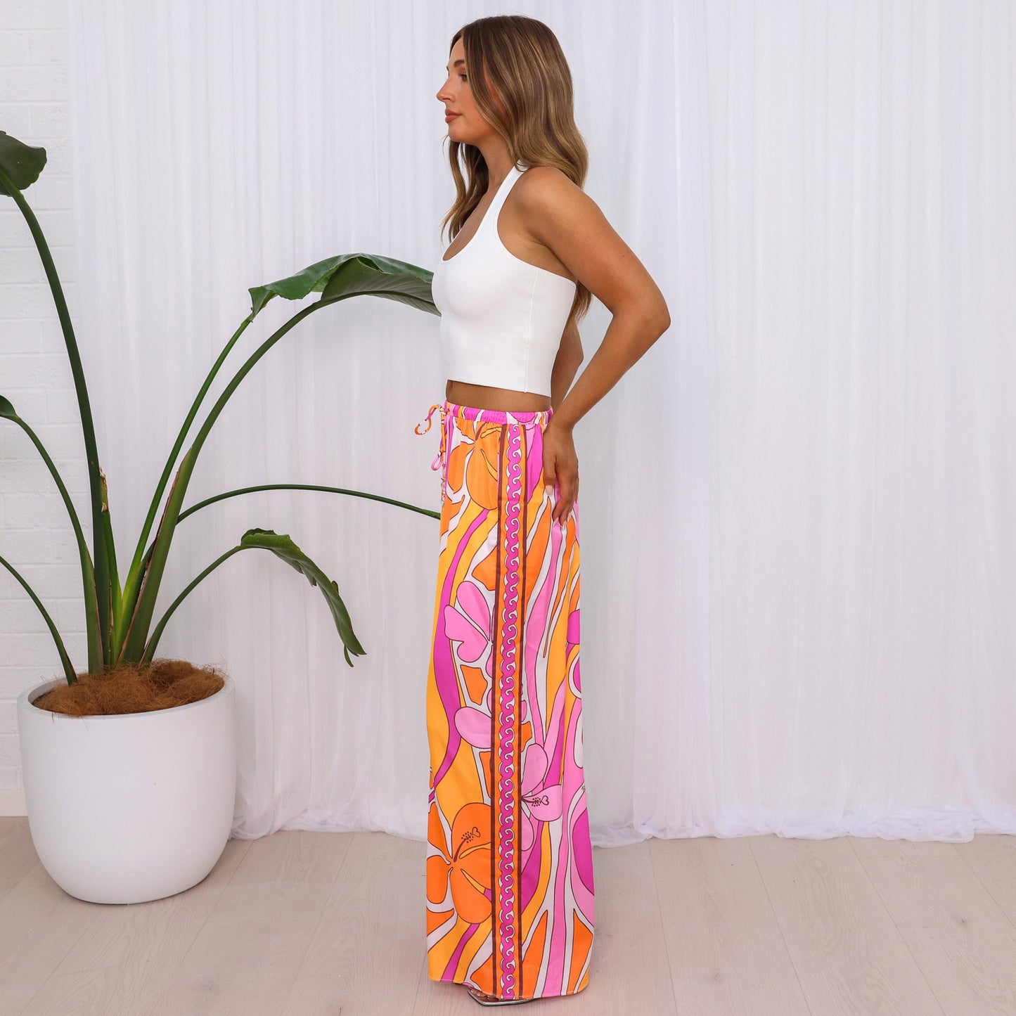 Sunrise Swirl Drawstring Resort Pant