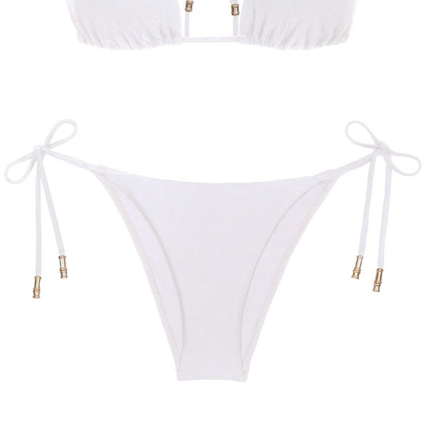 White Lucy Tie Side Bottom