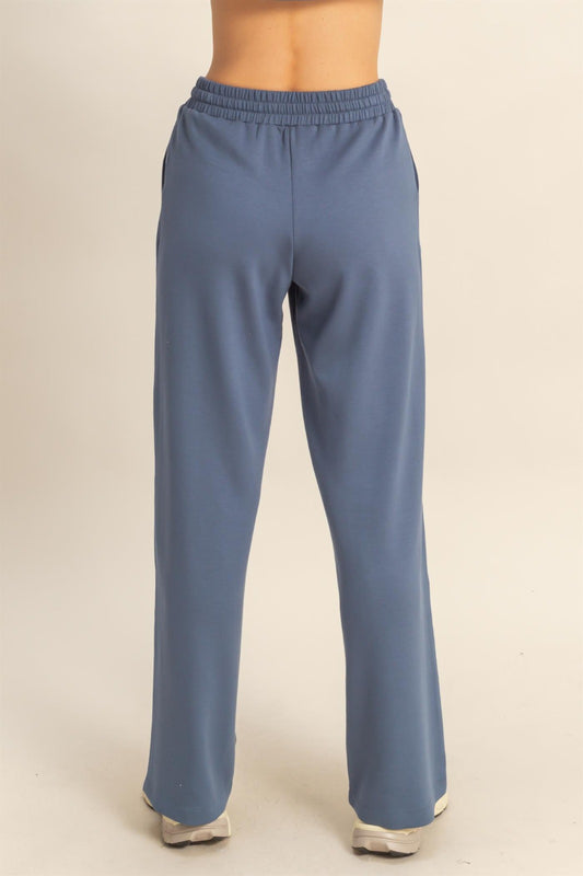 Dusty Navy Penelope Wide Leg Pant