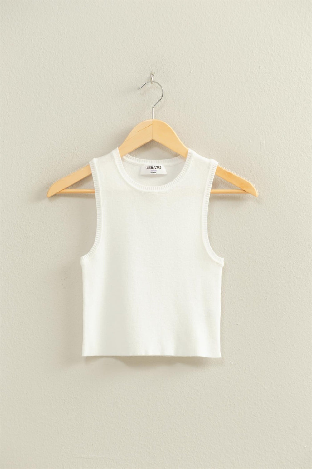 Off White Christy Cropped Tank Top