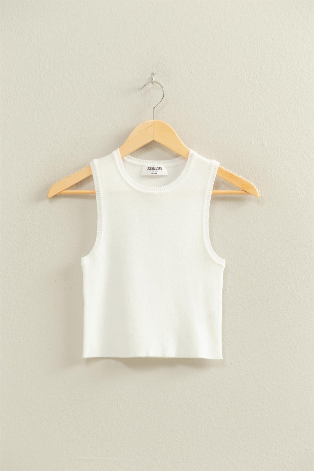 Off White Christy Cropped Tank Top