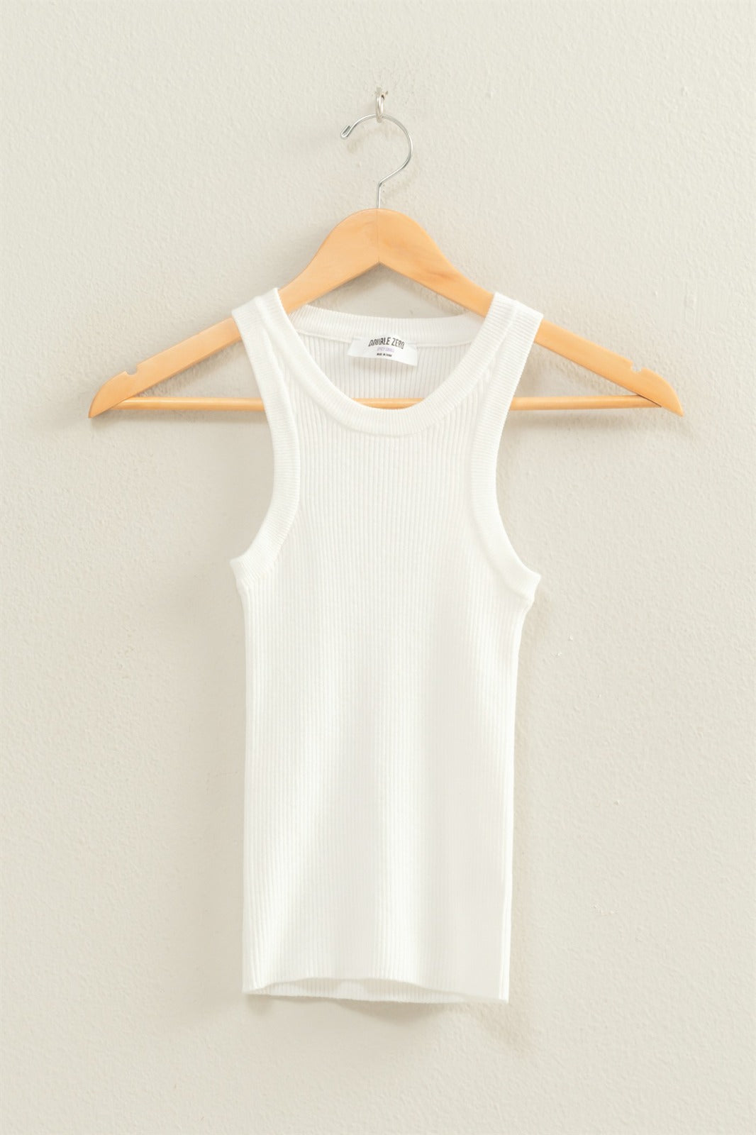 Off White Jennifer Ribbed Tank Top