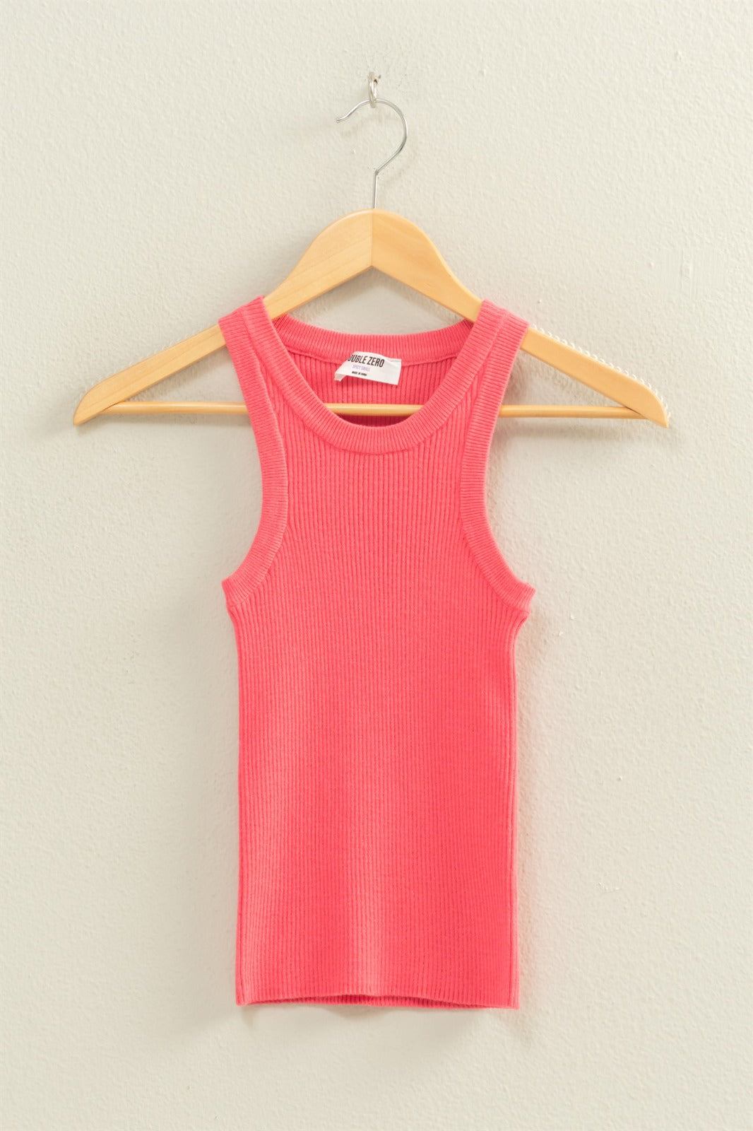 Taffy Pink Jennifer Ribbed Tank Top