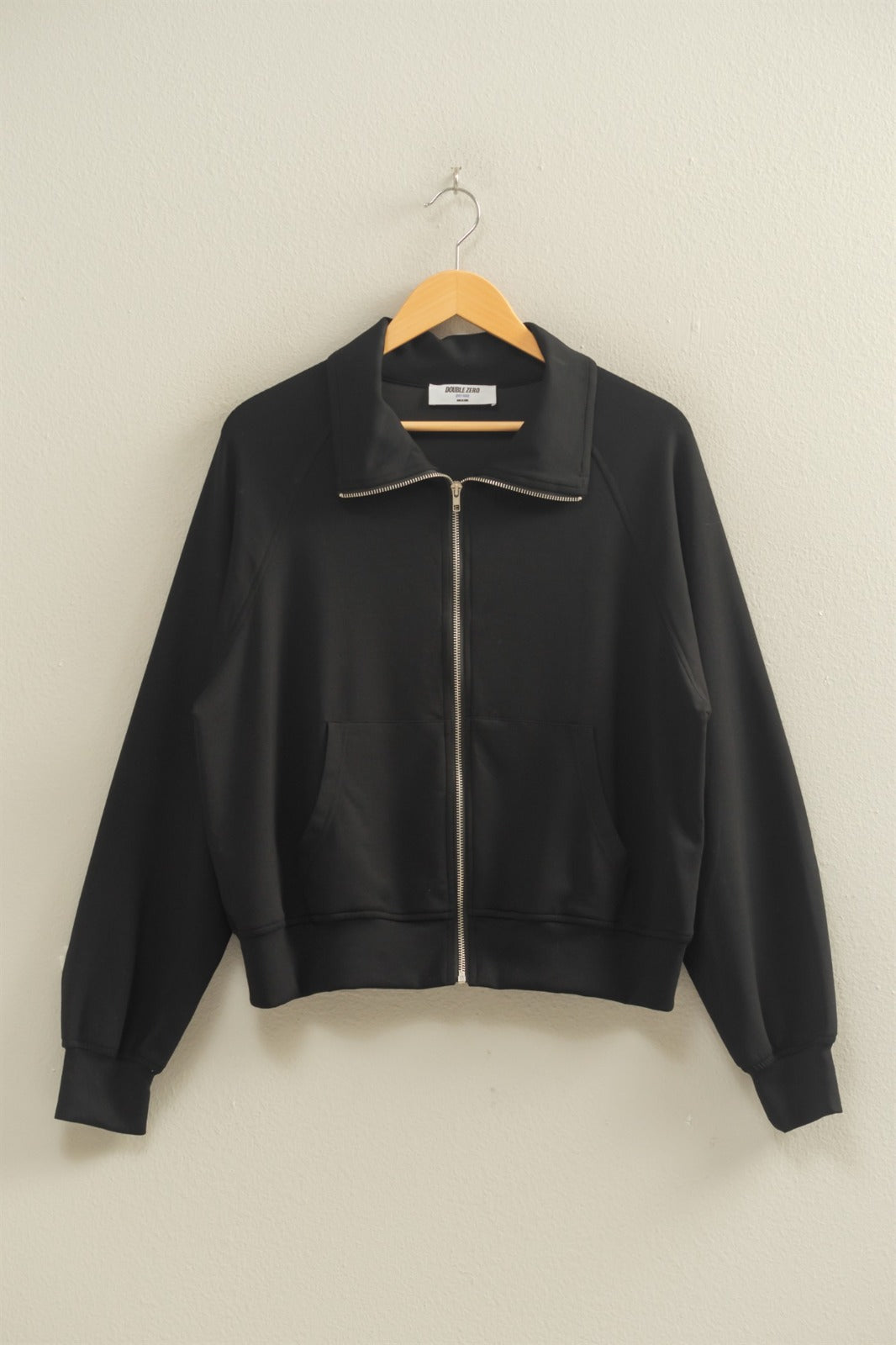 Black Penelope Long Sleeve Zip Jacket