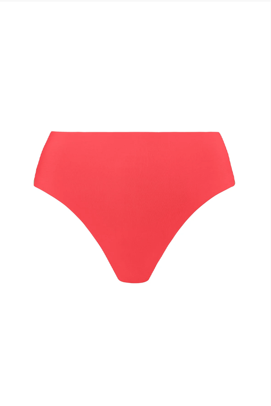 Fiery Red Ava High Waist Bikini Bottom