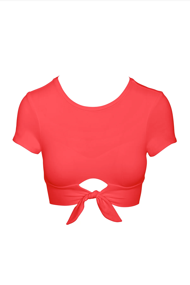 Fiery Red Ava TShirt Bikini Top