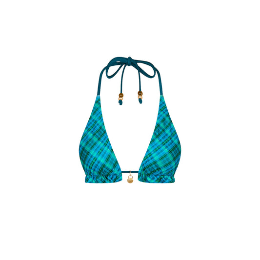 Tropic Dip Frill Halter Bralette Top