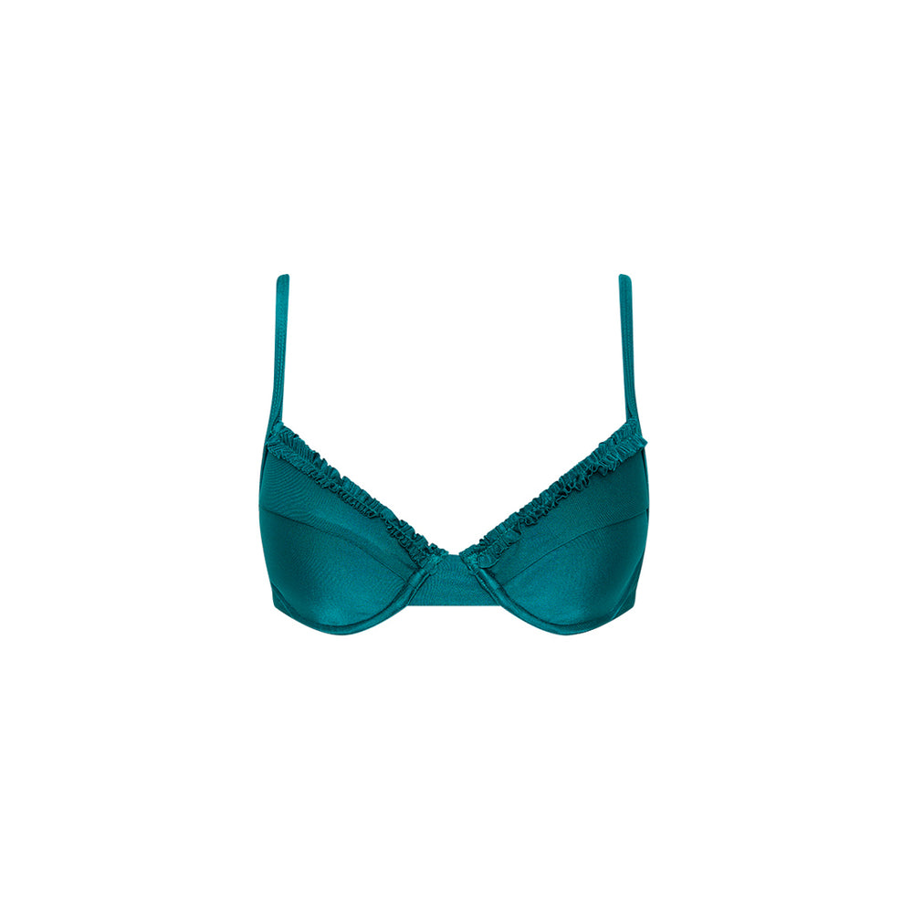 Cenote Double Ruffle Underwire Top