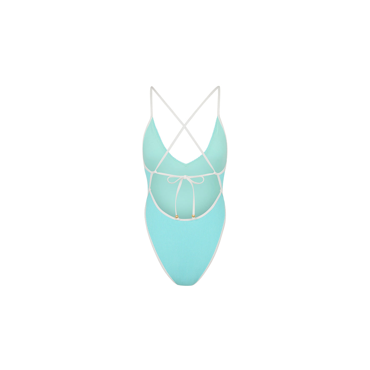 Calypso Blue Plunge Cross Back One Piece
