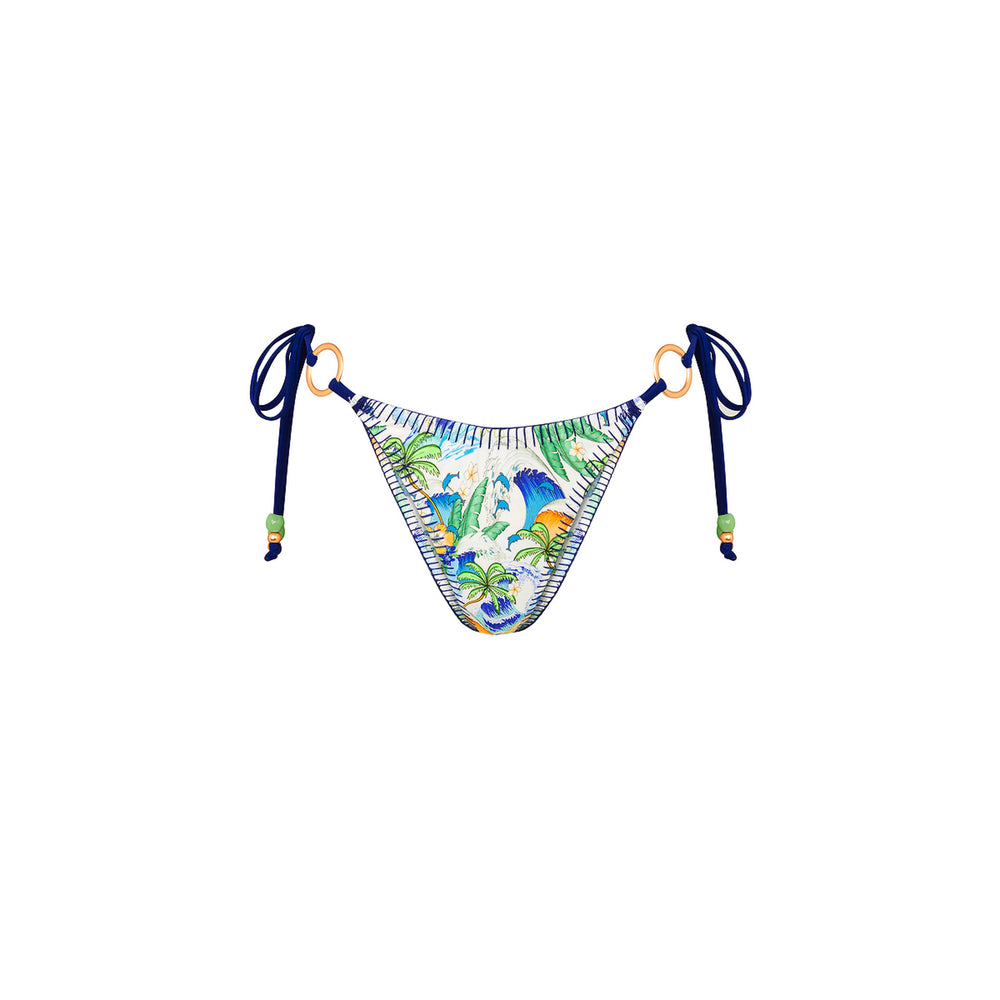 Blue Crush Lace Stitch Ring Tie Side Bottom