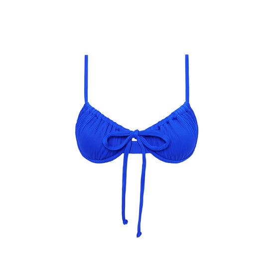 Ocean Blue Ruched Underwire Top