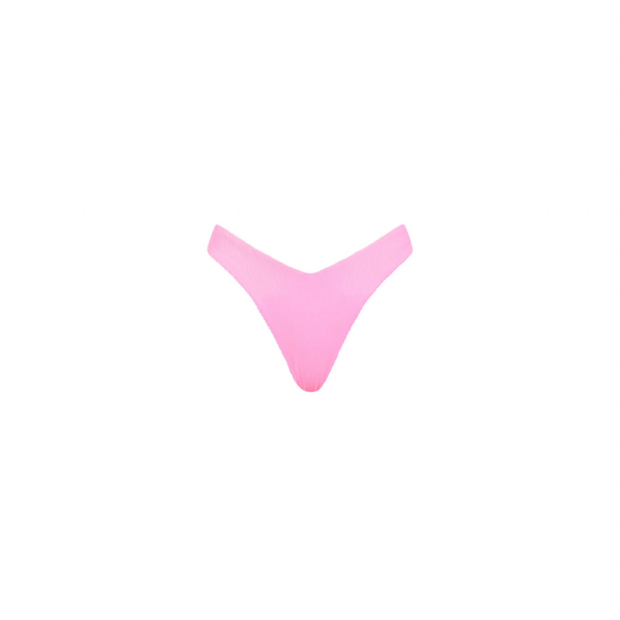 Taffy Pink Ribbed Y Cheeky Bottom