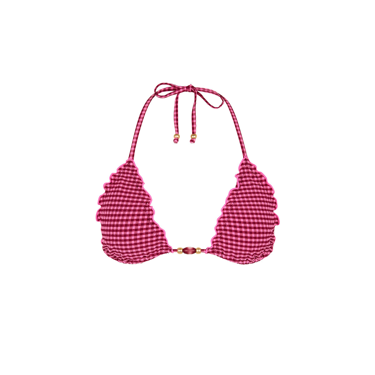 Cherry Kiss Lettuce Edge Bralette