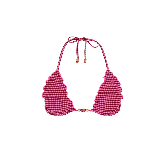 Cherry Kiss Lettuce Edge Bralette