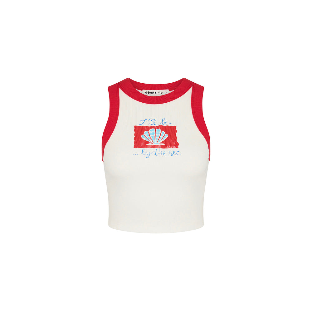 Sugar Spritz Printed Crop Bind Tank