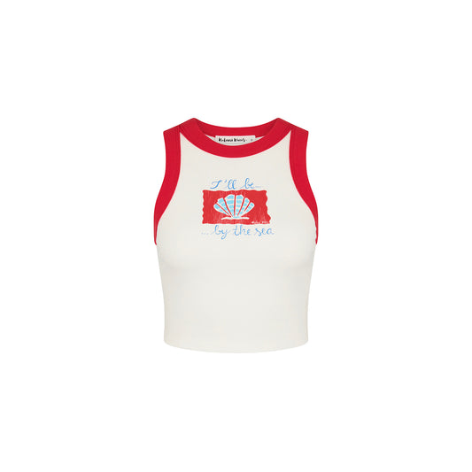 Sugar Spritz Printed Crop Bind Tank
