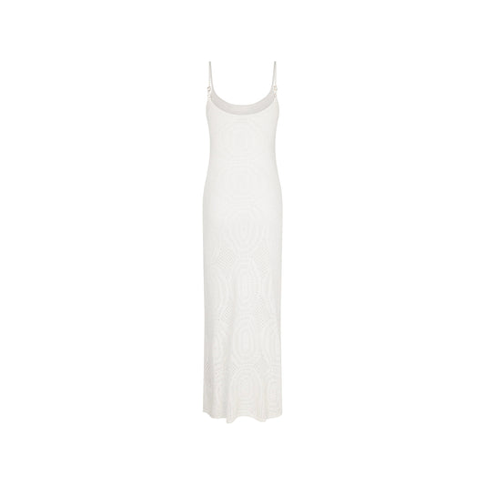 Whipped White Crochet Lace Maxi Dress