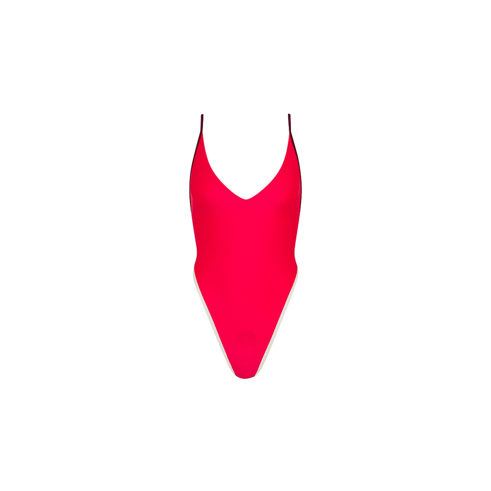 Cherry Cola Plunge Cross Back One Piece