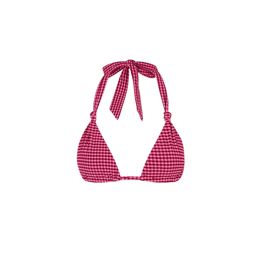 Cherry Kiss Soft Knot Halter Top
