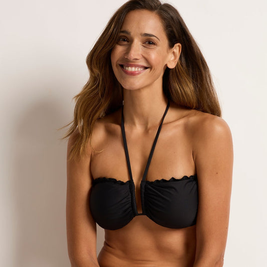 Black DD/E Coral Edge Bandeau