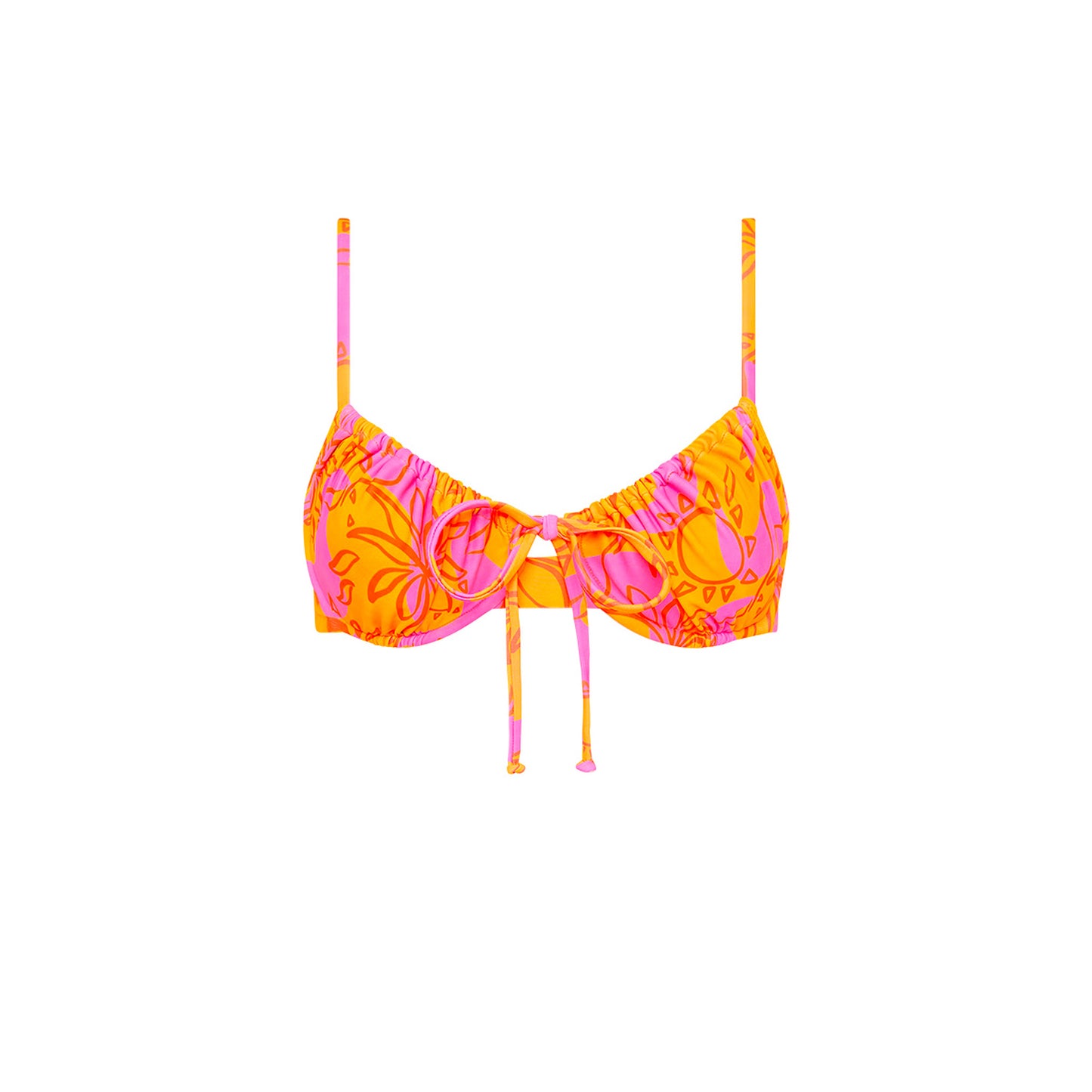 Sangria Swirl Ruched Underwire Top