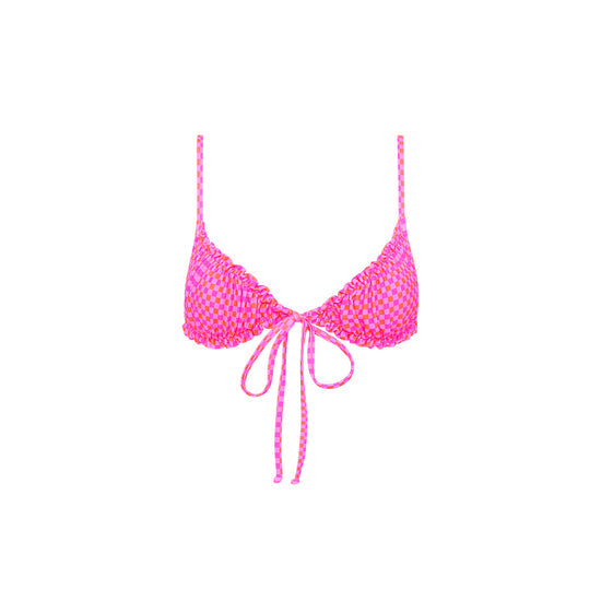 Pinky Promise Ruched Bralette Bikini Top
