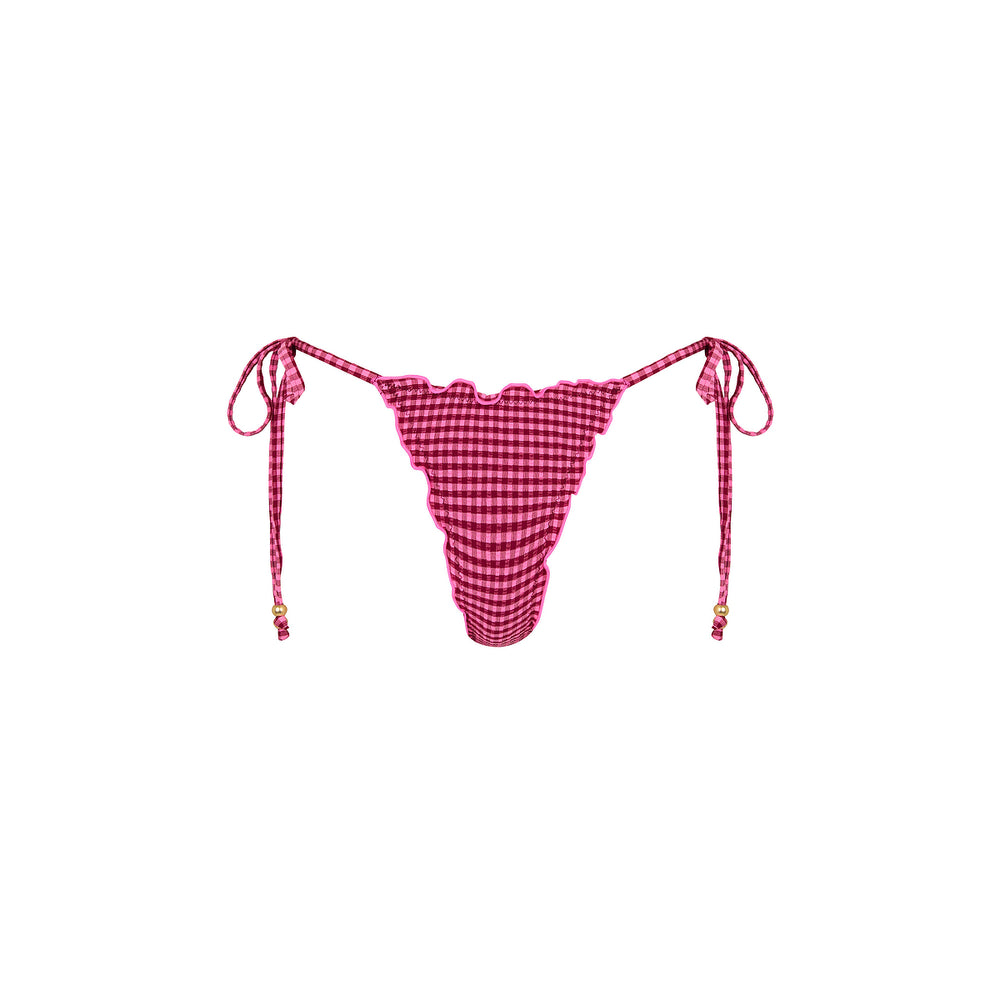 Cherry Kiss Lettuce Edge Thong Bottom