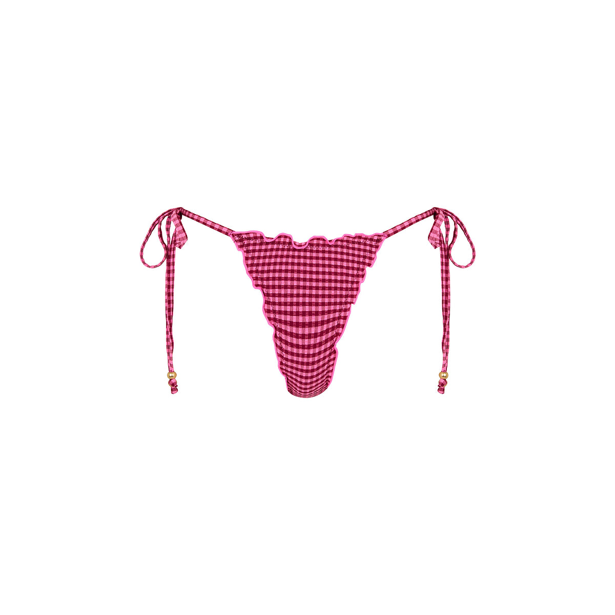 Cherry Kiss Lettuce Edge Thong Bottom