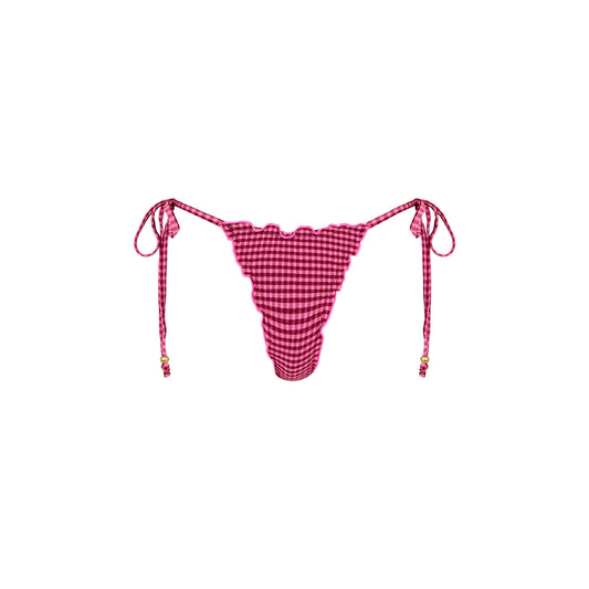 Cherry Kiss Lettuce Edge Thong Bottom