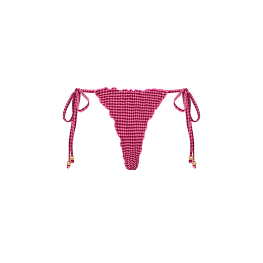 Cherry Kiss Lettuce Edge Thong Bottom