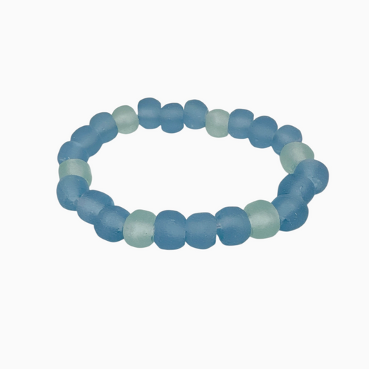 Blue/Seafoam Sea Glass Bracelet