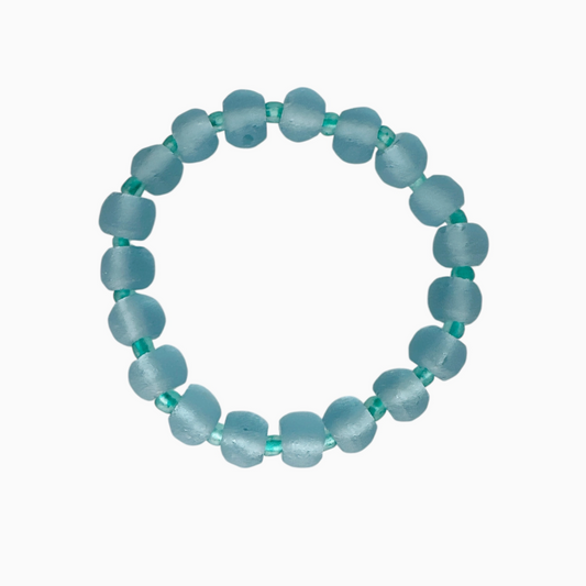 Light Blue Sea Glass Bracelet