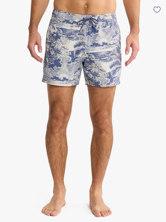 Silver Palms Bungalow Men's Trunks