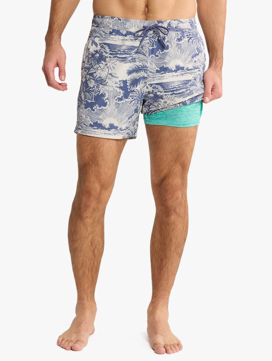 Silver Palms Bungalow Men's Trunks