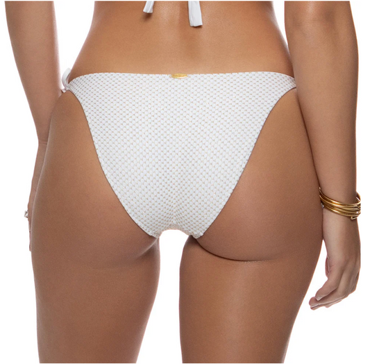 White Sunkiss Glow Ring Seamless Full Back Tie Side Bottom