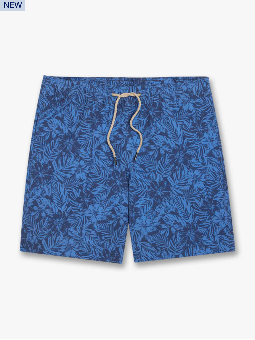 Island Blue Leaves Bayberry Men's Trunks