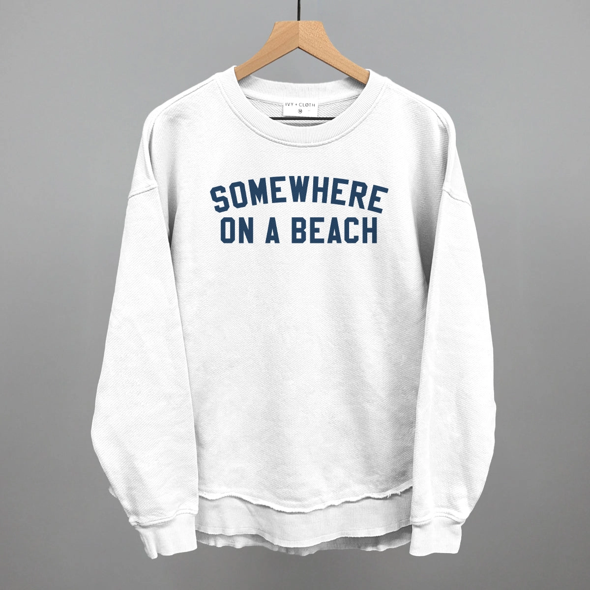 White Oversized Terry Sweatshirt