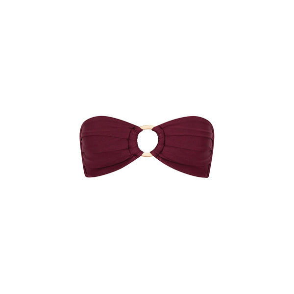 Sangria Strapless Bandeau Top