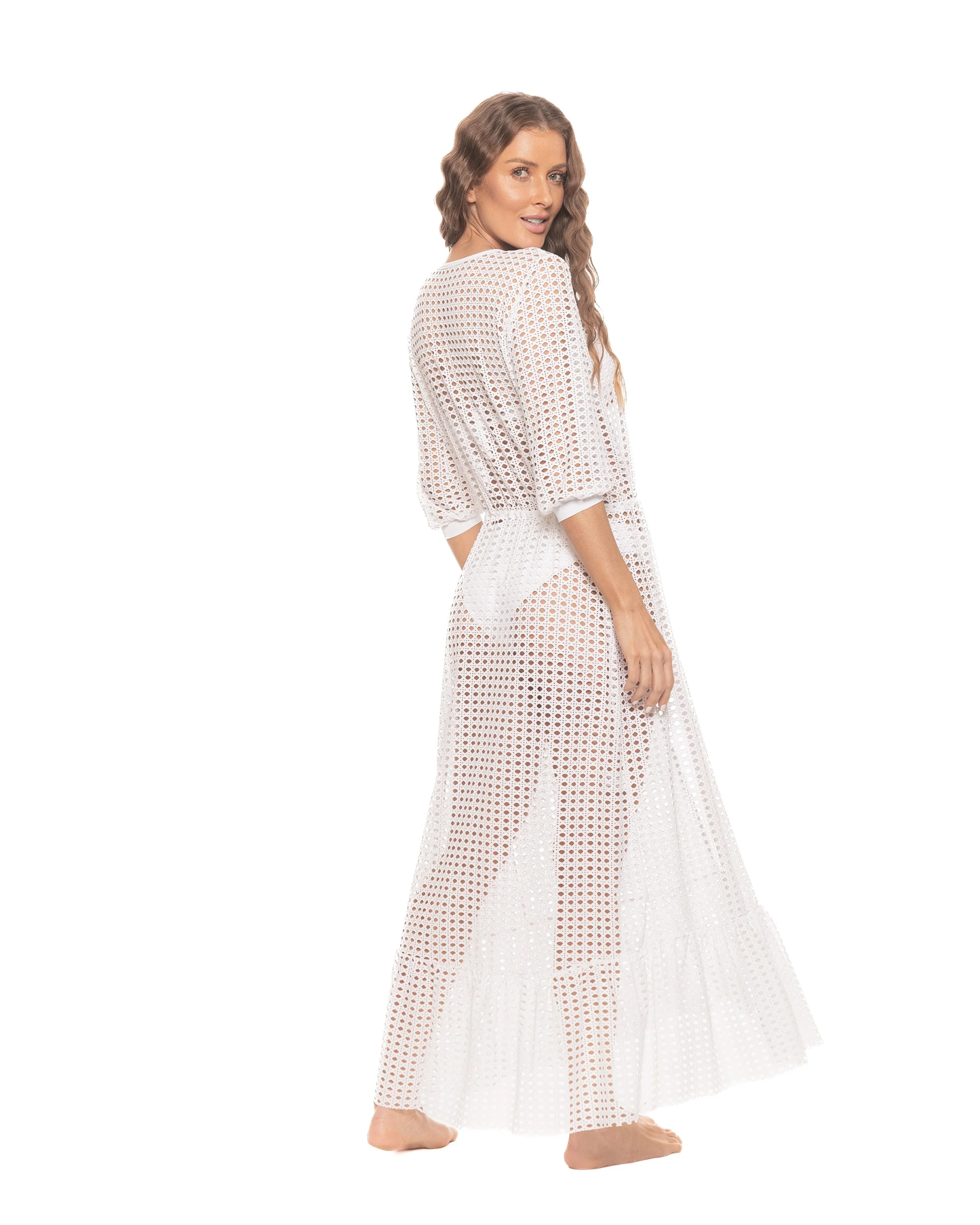 White Lattice Duster