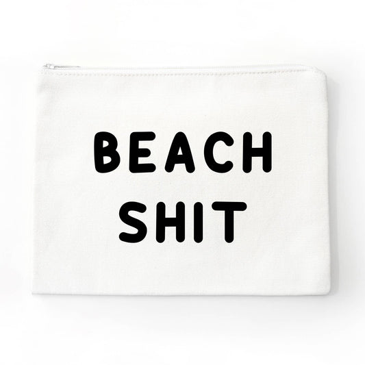 "Beach Sh*t" Pouch Gift Bundle with Resting Beach Face Sun Screen Serum