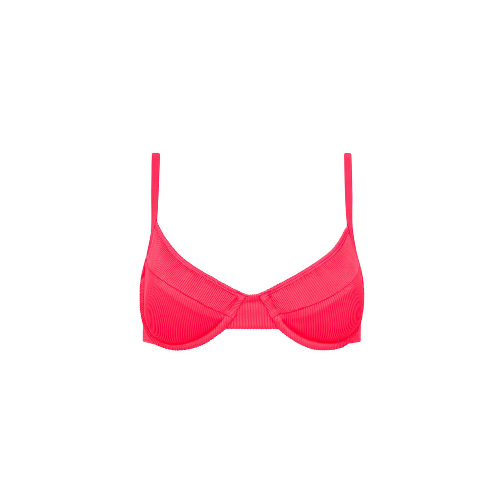 Watermelon Ribbed Ditzy Underwire